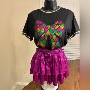 Sparkle Ruffle Tiered Skort